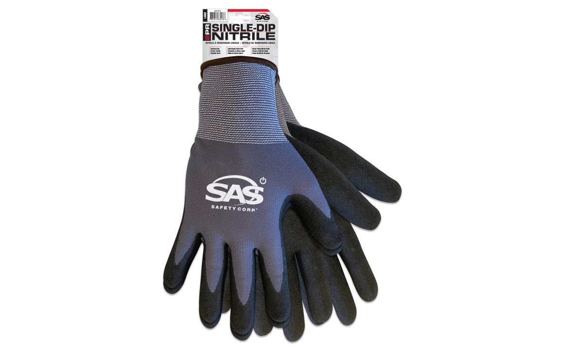 SAS Safety Group | Single Dip Sandy Nitrile Coated Palm Gloves